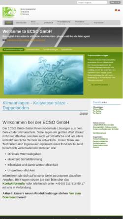 Vorschau der mobilen Webseite www.ecso-klimatechnik.de, ECSO Klimatechnik