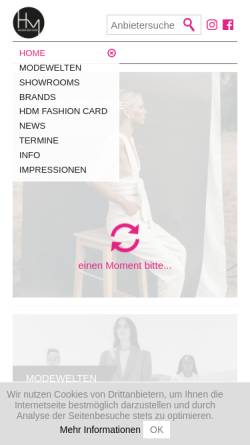Vorschau der mobilen Webseite www.hdm-frankfurt.de, Häuser der Mode