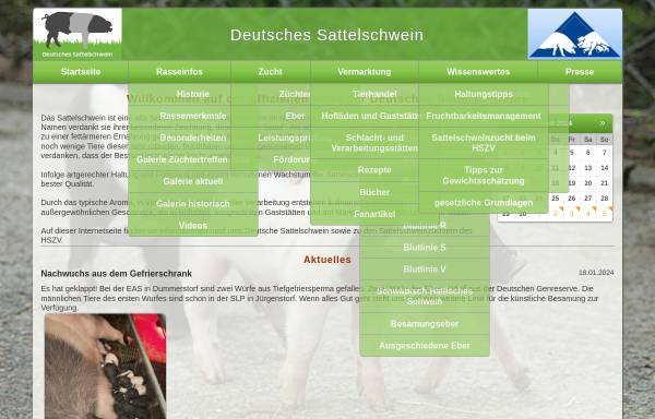 Vorschau von www.sattelschweineber.de, Sattelschwein-Eberverzeichnis