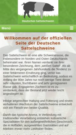 Vorschau der mobilen Webseite www.sattelschweineber.de, Sattelschwein-Eberverzeichnis