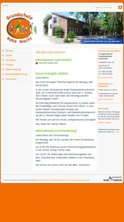 Vorschau der mobilen Webseite grundschulehohewacht.de, Grundschule Hohe Wacht