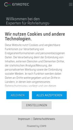 Vorschau der mobilen Webseite www.enrotec.de, Enrotec Holding GmbH und Co. KG