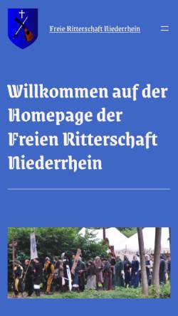 Vorschau der mobilen Webseite www.freieritterschaft.com, Freie Ritterschaft Niederrhein e.V.