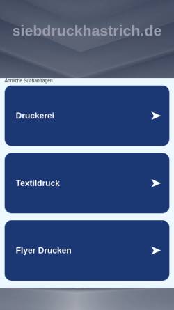 Vorschau der mobilen Webseite siebdruckhastrich.de, Siebdruck Hastrich GmbH