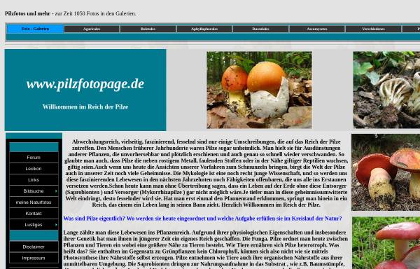 Vorschau von www.pilzfotopage.de, Pilzfotos und Pilz-Diaschau
