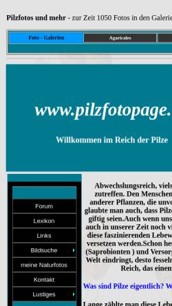 Vorschau der mobilen Webseite www.pilzfotopage.de, Pilzfotos und Pilz-Diaschau