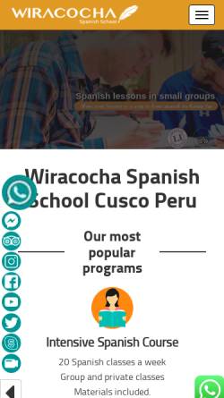 Vorschau der mobilen Webseite www.wiracochaschool.org, Wiracocha Sprachenschule