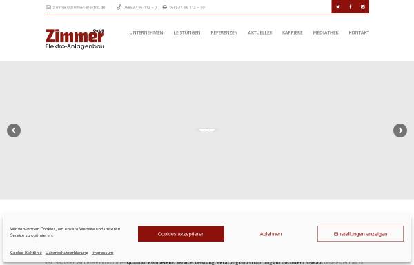 Vorschau von www.zimmer-elektro.de, Elektro Anlagenbau Zimmer AG und Co. KG