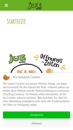 Vorschau der mobilen Webseite www.juz-gauting.de, Jugendzentrum Gauting