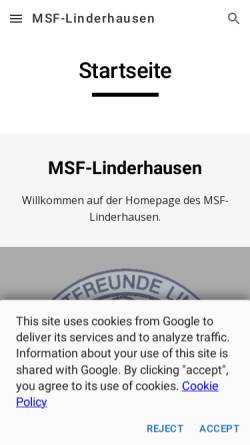 Vorschau der mobilen Webseite sites.google.com, MSF Linderhausen