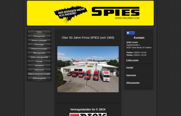 Vorschau von www.spies-irxleben.com, Spies Fleischereibedarf