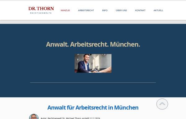 Vorschau von www.thorn-arbeitsrecht-muenchen.de, DR. THORN Rechtsanwälte PartGmbB
