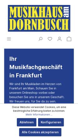Vorschau der mobilen Webseite musikhausamdornbusch.de, Musikhaus am Dornbusch GmbH