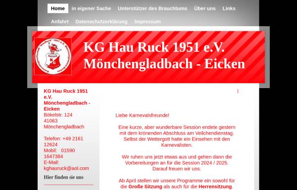 Vorschau von www.kghauruck.eu, Karnevalsgesellschaft 