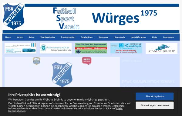 Vorschau von www.fsv-wuerges.de, FSV Würges 1975 e.V.