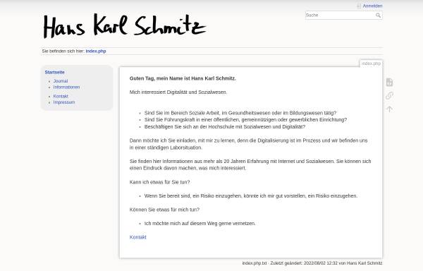 Vorschau von www.hans-karl-schmitz.de, Hans Karl Schmitz, Büro für Bildung und Beratung