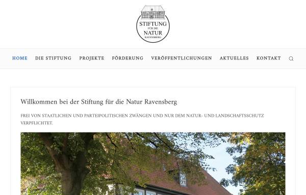 Vorschau von www.stiftung-ravensberg.de, Stiftung für die Natur Ravensberg