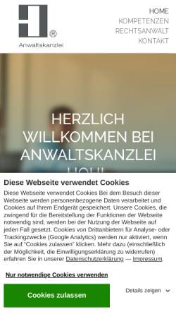 Vorschau der mobilen Webseite www.h-kanzlei.de, Hohl, Stefan