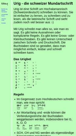Vorschau der mobilen Webseite urig.ch, Urig - die Mundartschrift