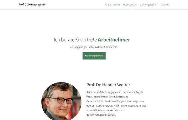 Vorschau von arbeitsrecht-wolter.de, Prof. Dr. Wolter