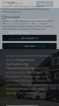 Vorschau der mobilen Webseite dachdeckerei-spiegel.de, Dachdeckerei Hans Spiegel