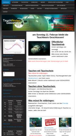 Vorschau der mobilen Webseite www.tauchrevier-gasometer.de, Tauchrevier Gasometer