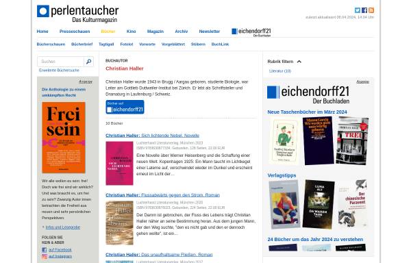 Vorschau von www.perlentaucher.de, Rezensionen