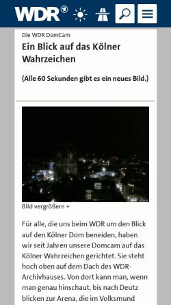 Vorschau der mobilen Webseite www1.wdr.de, DomCam