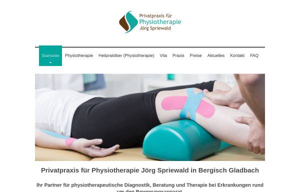Vorschau von www.physiotherapie-spriewald.de, Privatpraxis für Physiotherapie Jörg Spriewald