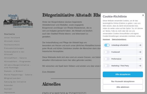 Vorschau von www.altstadt-initiative-rheda.de, Bürgerinitiative Altstadt Rheda e. V.