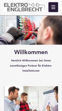 Vorschau der mobilen Webseite www.elektro-em.de, Elektrotechnik Englbrecht