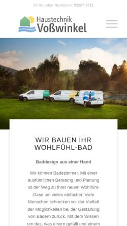 Vorschau der mobilen Webseite haustechnik-vosswinkel.de, Haustechnik Voßwinkel