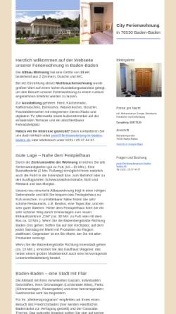Vorschau der mobilen Webseite www.ferienwohnung-in-baden-baden.de, City-Ferienwohnung nahe Festspielhaus