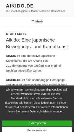 Vorschau der mobilen Webseite www.aikido.de, Aikido.de
