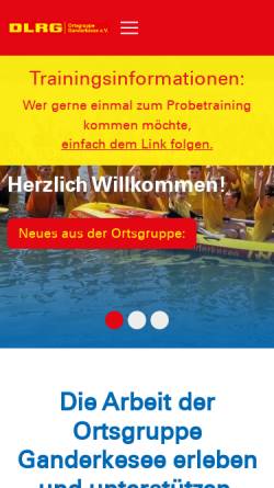 Vorschau der mobilen Webseite ganderkesee.dlrg.de, DLRG Ortsgruppe Ganderkesee e.V.