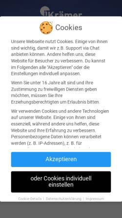 Vorschau der mobilen Webseite www.kraemer-it.de, Krämer IT Solutions GmbH