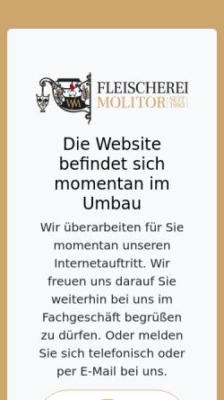 Vorschau der mobilen Webseite www.fleischerei-molitor.de, Fleischerei W. Molitor