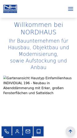 Vorschau der mobilen Webseite www.nordhaus.de, Nordhaus