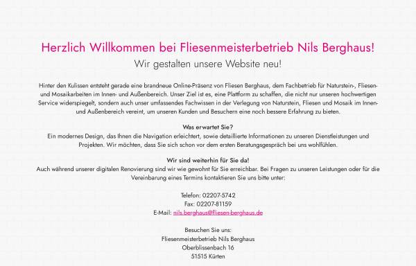 Vorschau von www.fliesen-berghaus.de, Fliesenmeisterbetrieb Frank Berghaus