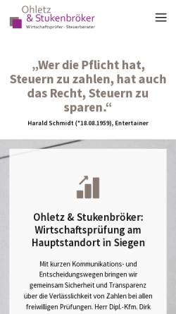 Vorschau der mobilen Webseite www.ohletzstukenbroeker.de, Ohletz & Stukenbröker
