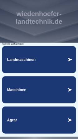 Vorschau der mobilen Webseite www.wiedenhoefer-landtechnik.de, Wiedenhöfer Landtechnik