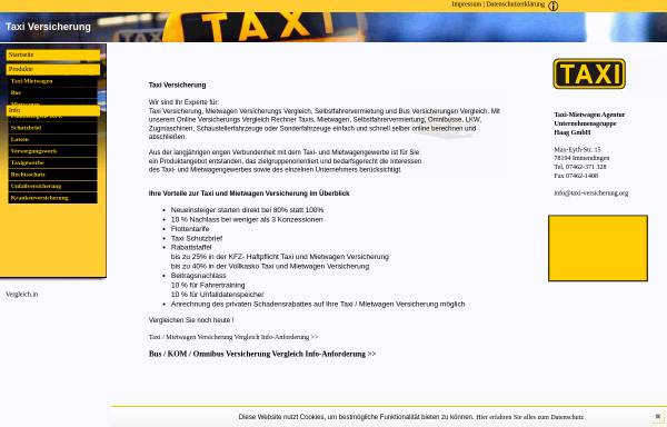 Vorschau von taxi-versicherung.org, VDK-Agentur Martin Haag