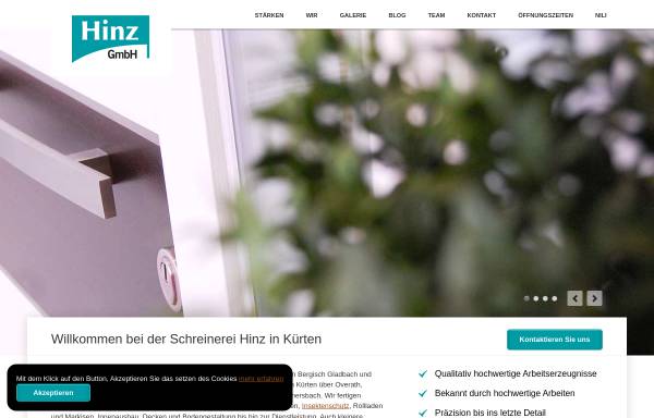 Vorschau von www.hinz-schreinerei.de, Hinz GmbH - Schreinerei