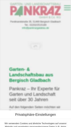 Vorschau der mobilen Webseite www.pankrazgalabau.de, Garten- und Landschaftsbau Pankraz