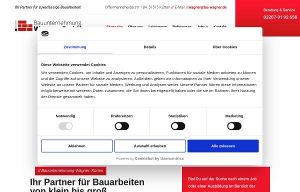 Vorschau von www.bu-wagner.de, Bauunternehmung Wagner