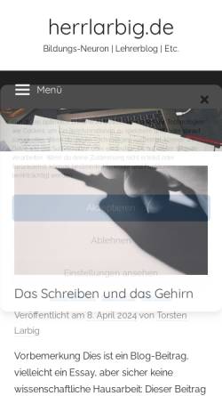 Vorschau der mobilen Webseite herrlarbig.de, Herrlarbig.de