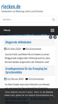 Vorschau der mobilen Webseite riecken.de, Riecken.de