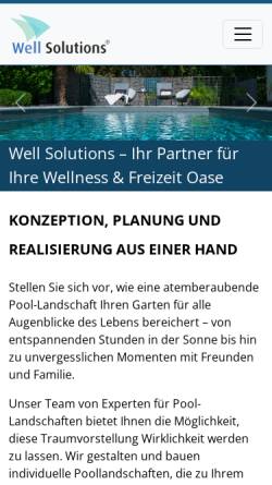 Vorschau der mobilen Webseite www.wellsolutions.de, Well Solutions GmbH
