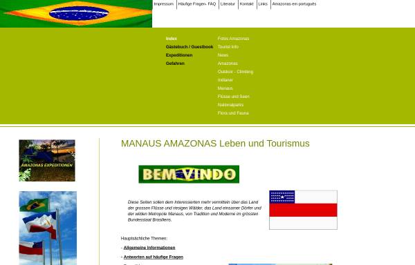Vorschau von www.manaus-amazonas.com, Amazonas Web