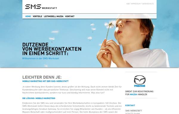 Vorschau von smswerkstatt.de, SMS-Werkstatt - Mobinex GmbH